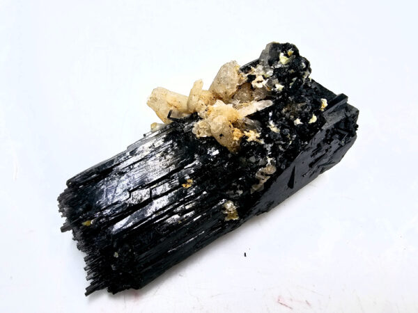 Black Tourmaline Rough with a Quartz Inclusion