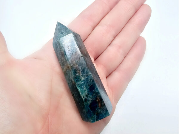 Blue Apatite crystal point