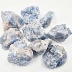 Blue Calcite Rough Crystal Pieces