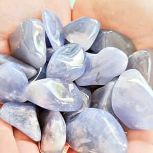 Blue Chalcedony Tumble Stones