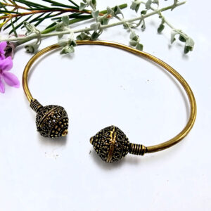 Brass Ethnic Tribal Balls Bangle