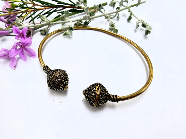 Brass Ethnic Tribal Balls Bangle