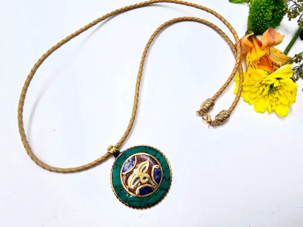 Tibetan Necklace Buddha Eyes Detailed - Image 2