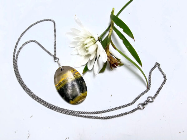 Bumble Bee Jasper Necklace Oval - Image 2