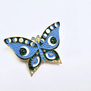 Butterfly Blue Pin Badge