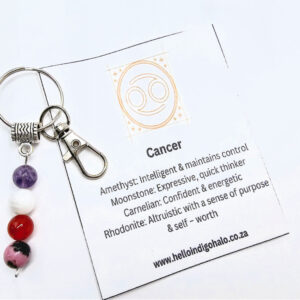Cancer Gemstone Key Ring