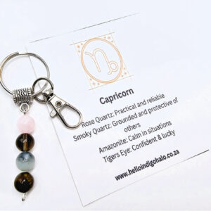 Capricorn Gemstone Key Ring