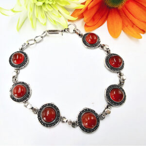 Carnelian Gem Bracelet Links