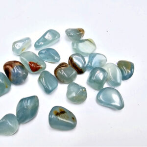 Caribbean Blue Calcite Tumbled Stones (AA)