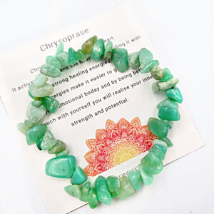 Chrysoprase Chips Bangle