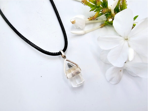 Clear Quartz Mini Necklace B (925 Silver) - Image 2