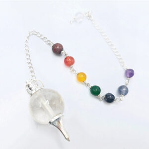 Clear Quartz Pendulum Round