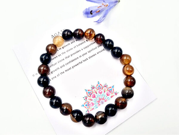Coffee Agate Bangle (8mm)