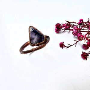Copper Ring Amethyst A (L)