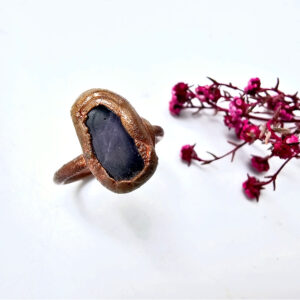 Copper Ring Amethyst B (L)