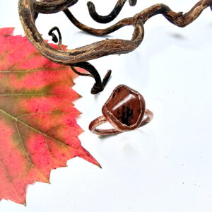 Copper Ring Mahogany Obsidian