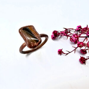 Copper Ring Tigers Eye A (M)