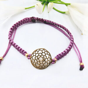Crown Chakra Macrame Bracelet