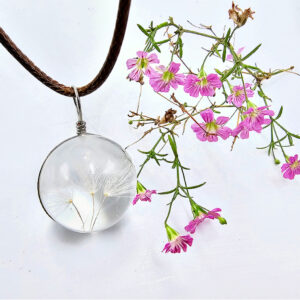 Dandelion Wish Necklace (2cm Sphere)