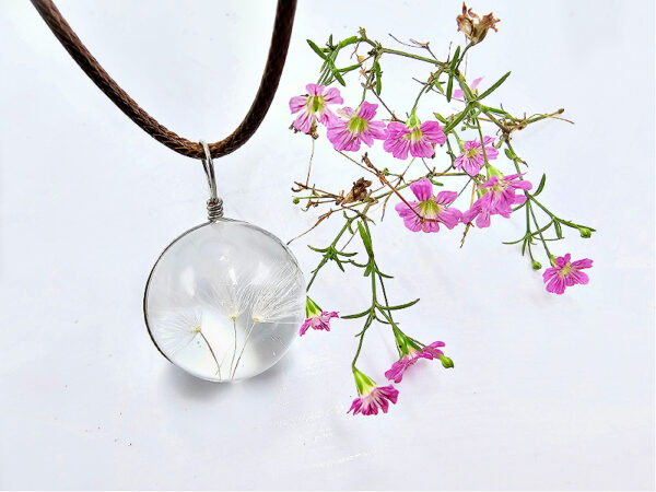 Dandelion Wish Necklace (2cm Sphere)