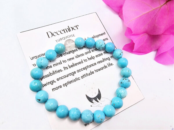 December Birthstone Bangle Turquoise (8mm)