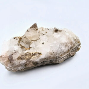 Dogtooth Calcite on Drusy Quartz Cluster B (180g)