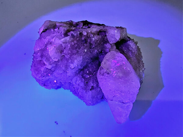 Dogtooth Calcite on Quartz Cluster F (328g) - Image 2
