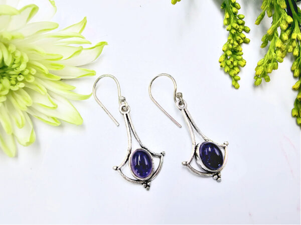 Earrings Amethyst Wide Drop