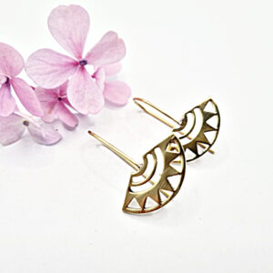 Brass Egyptian Hook Earrings