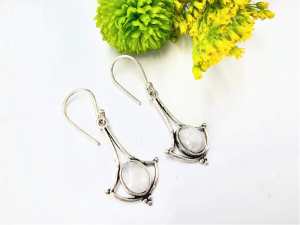 Earrings Moonstone Wide Drop