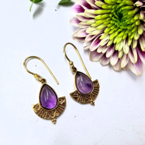 Amethyst Tribal Earrings