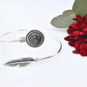 Feather Bangle Labradorite