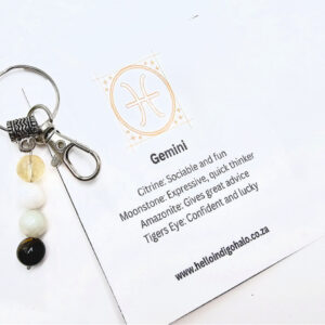 Gemini Gemstone Key Ring