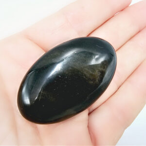 Gold Sheen Obsidian Palm Stone (5cm)