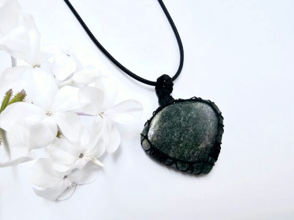 Green Fuchsite Braided Necklace - Image 2