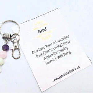 Grief Gemstone Key Ring