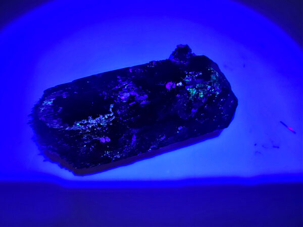 Black Tourmaline Rough N (108g) Hyalite Inclusions - Image 3