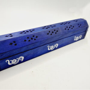 Horizontal Blue Dragon Wooden Incense Box