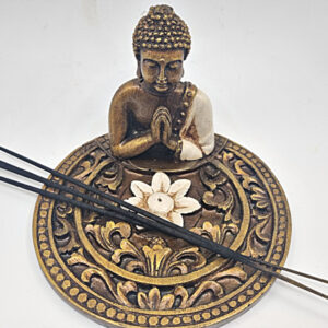 Buddha Lotus Incense Holder Round (15cm)