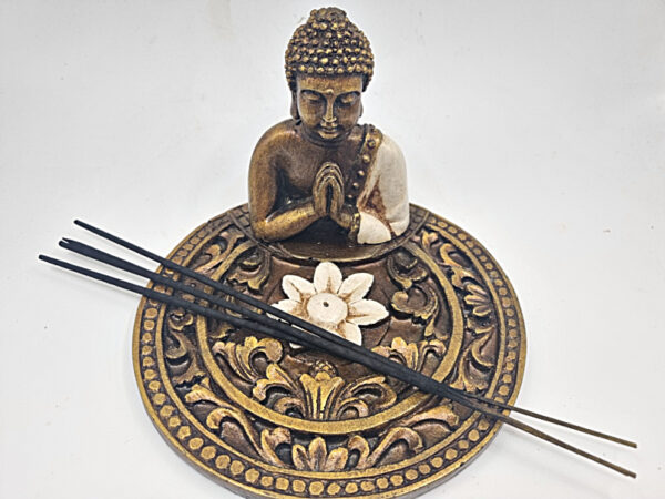 Buddha Lotus Incense Holder Round (15cm)