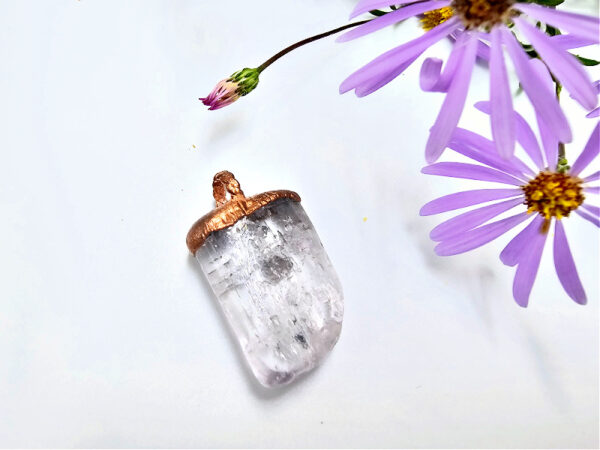 Kunzite Copper Pendant