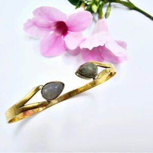 Labradorite Goddess Bangle (Brass)