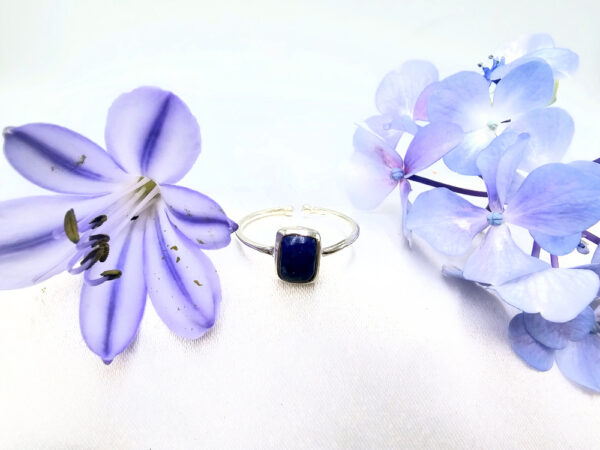 Lapis lazuli Square Ring (925 Silver)