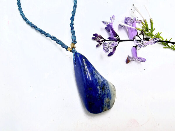 Lapis Lazuli Macrame Necklace