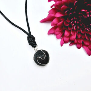 Lava Stone Necklace Wire Wrapped