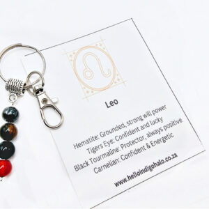 Leo Gemstone Key Ring
