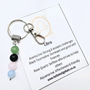 Libra Gemstone Key Ring