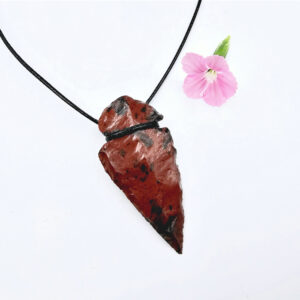 Mahogany Obsidian Arrow Head Necklace