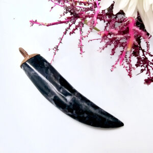 Merlinite (Gabbro) Polished Copper Pendant