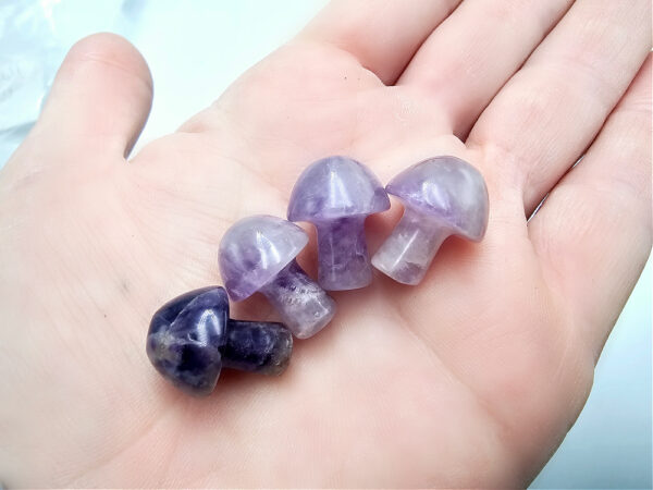 Mini Amethyst crystal Mushrooms